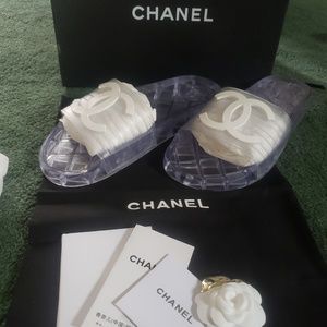 Chanel pvc jelly slides
